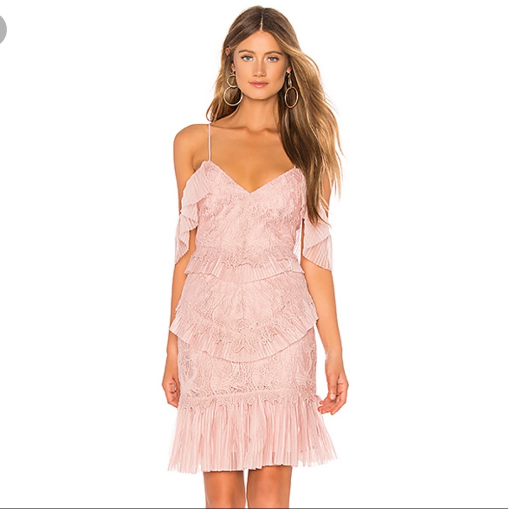 NEW Bardot Mini Dress in Blush Pink